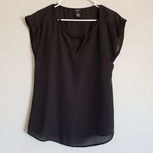 Black Short Sleeve Blouse (Donated)